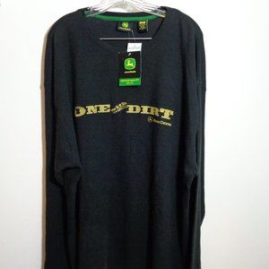New John Deere One with Dirt Long Sleeve Shirt XXL